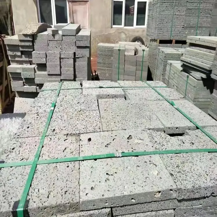Wholesale volcanic slabs irregularly paving slabs grey cave stone sauna curtain wall brick