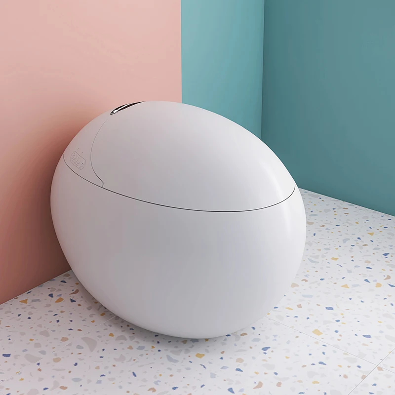 Modern egg shape smart toilet one piece tankless toilet bowl electric intelligent wc smart toilet with heated seat