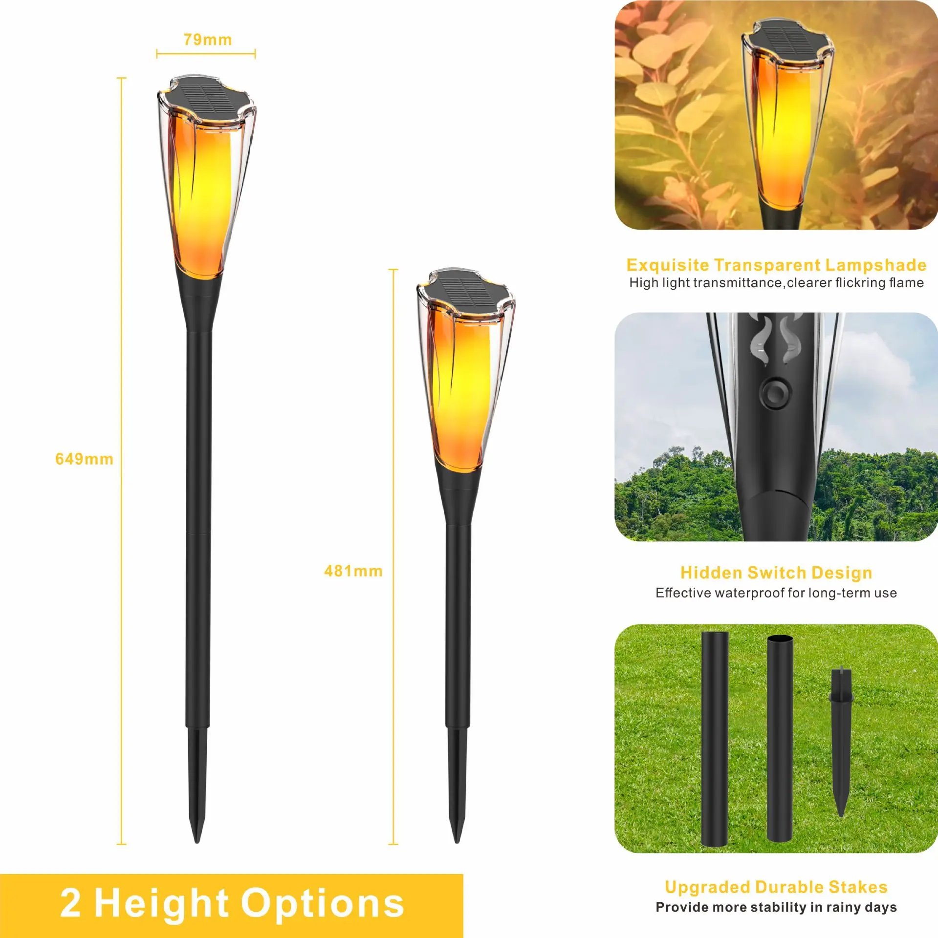 Solar Flame Lamps Led Pathway Garden Light Outdoor IP65 Lawn Lamp Solar Garden Landscape Light