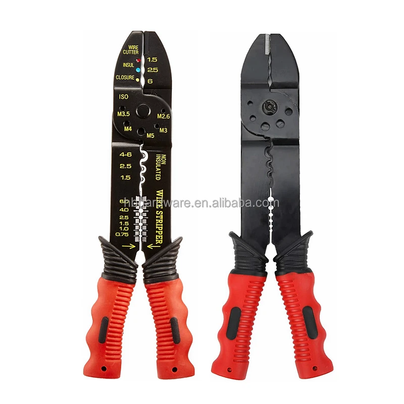 Multi Functional Crimping Tool Anti Slip Rubber Featured Coat Handle Terminal Crimper reliable efficacy Cable Wire Cutter Pliers
