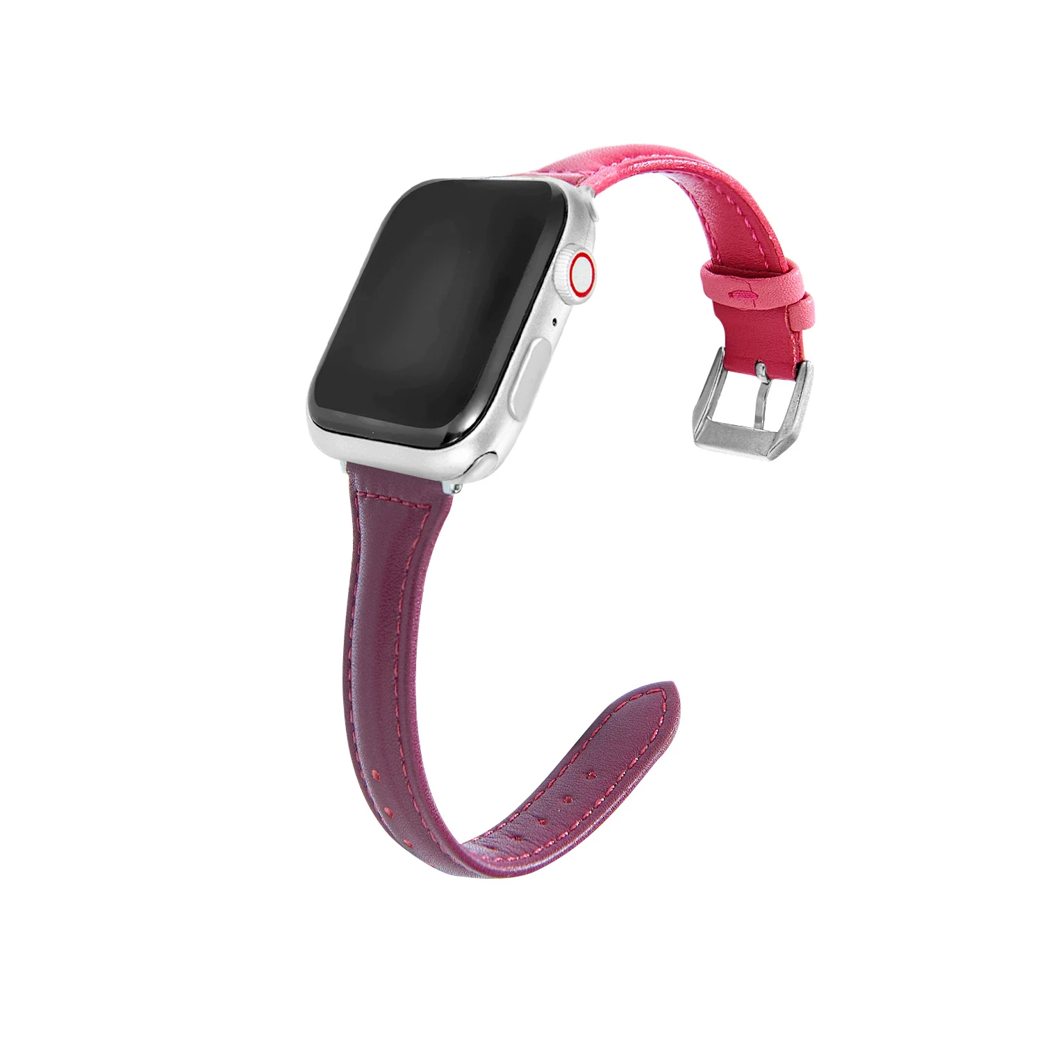 Ремешок сменный тонкий из натуральной кожи для Apple Watch SE Series 6 5 38 мм 40 42