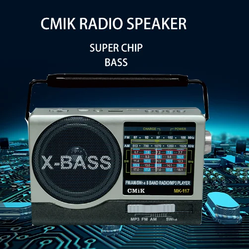 cmik mk-717bt Factory direct old vintage radyo with torch usb tf music am fm sw 9 bands portable radio for home use