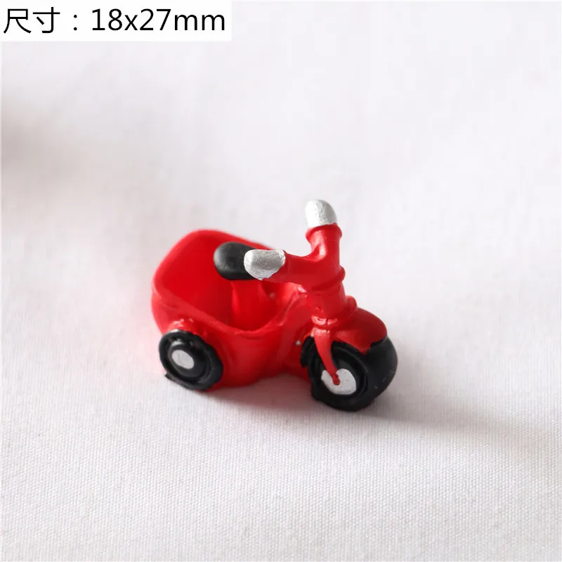 2025 New 3D Figurines Resin Motorcycle Miniature Red Yellow Green Transportation Figure for Dollhouse Toys