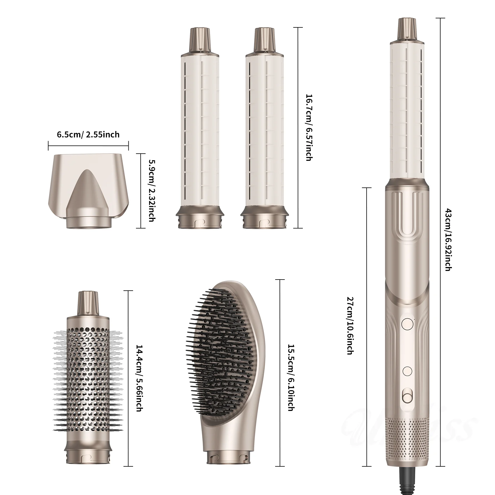 5 IN 1 High-speed foldable hot air comb 110000RPM high-speed brushless motor hair styler