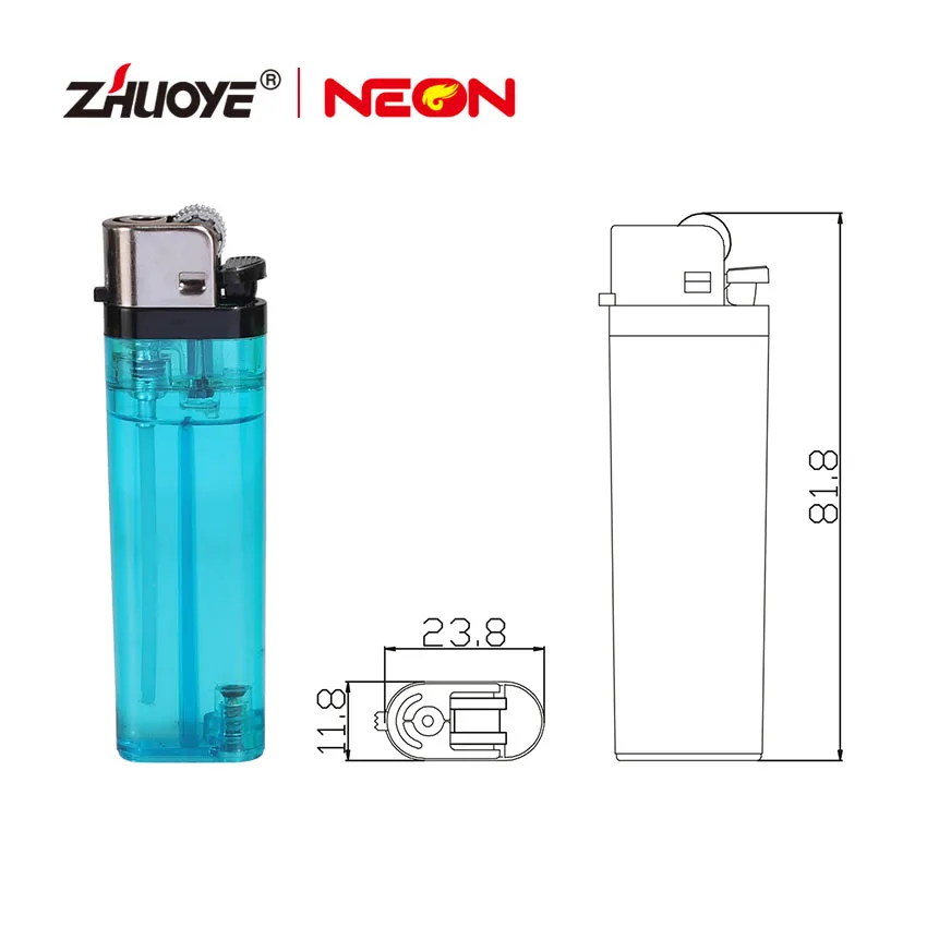 MK Top Quality Refillable lighters Custom Flint Wheel Small Disposable lighter New logo Flint Stone Lighter