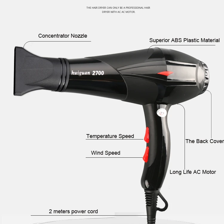 2023 Wholesale Best Price Classic 	hair dryer professional salon AC Motor High Speed Professional Hair Dryer One Step Hair Dryer