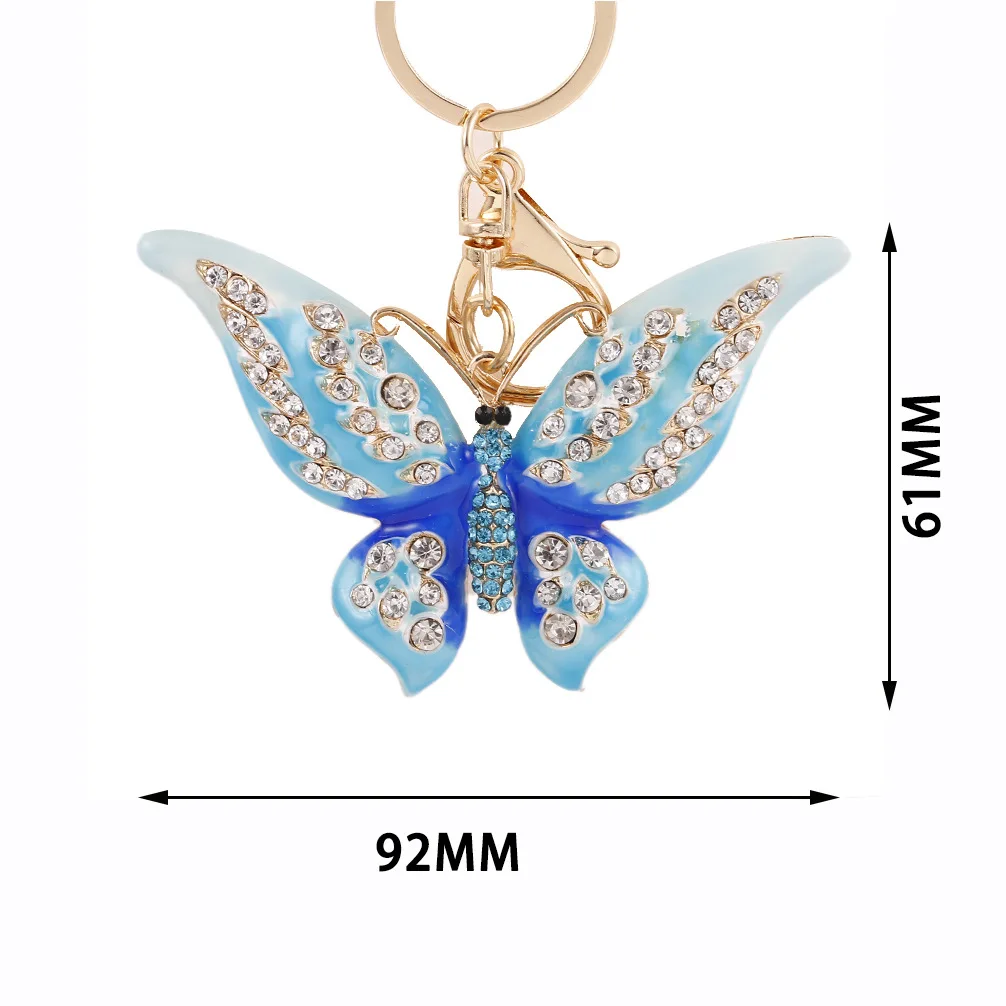 Factory main product butterfly keychain excellent quality custom cute insect keychain