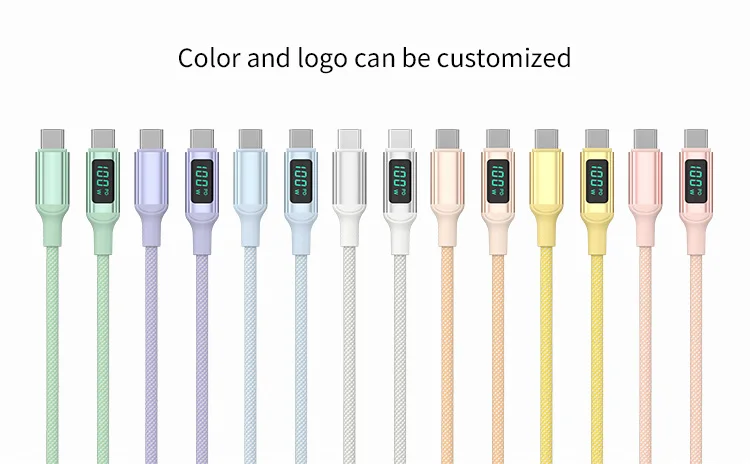 Source factory OEM service high quality usb type c to type c pd charging usb cable braided 3a fast charging