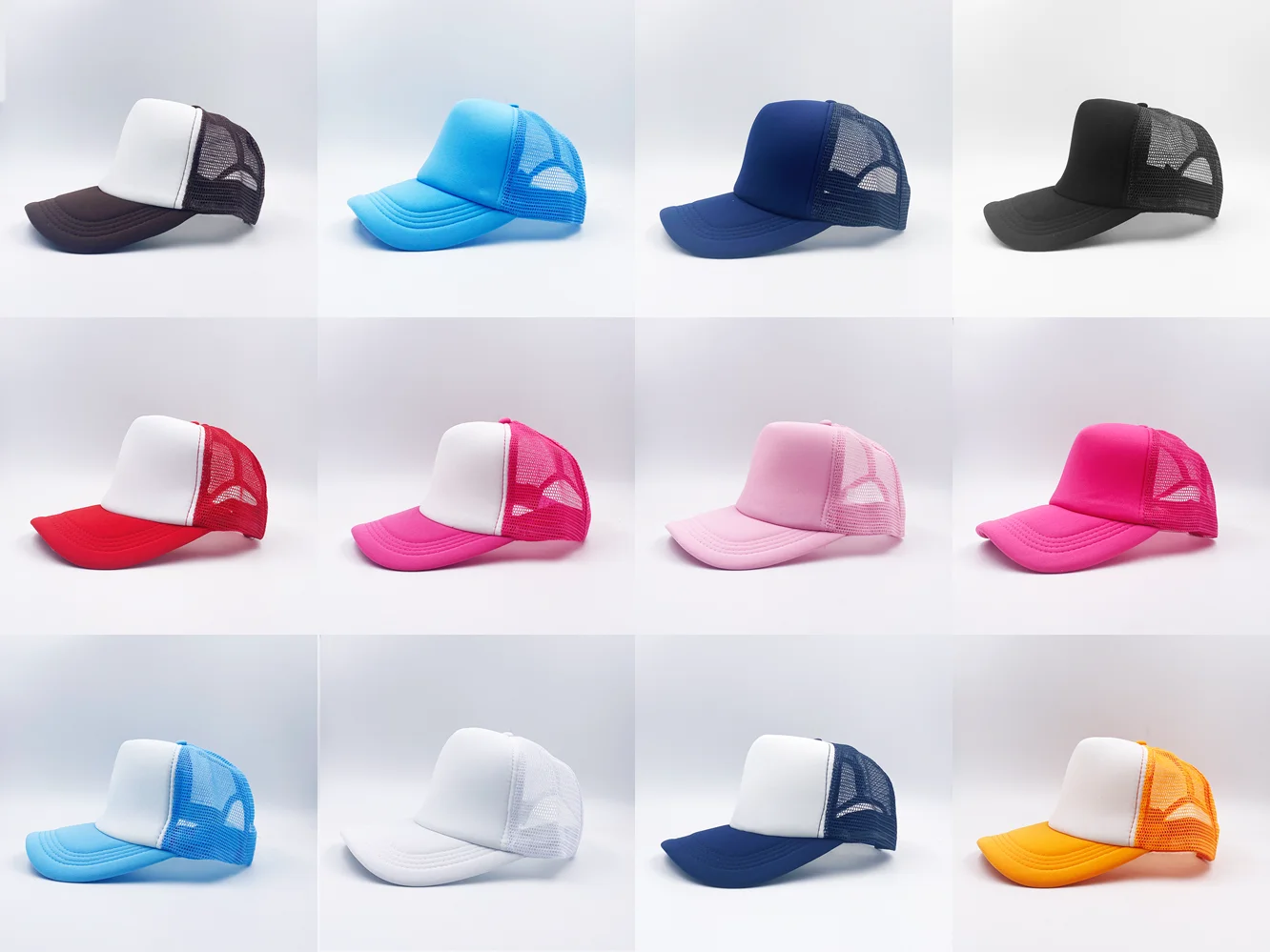 Оптовая продажа хип-хоп пустой Пользовательский логотип 5 панель Спорт Gorras Gorros вышивка хлопок печать папа бейсбольная сетка пена шляпа водителя грузовика