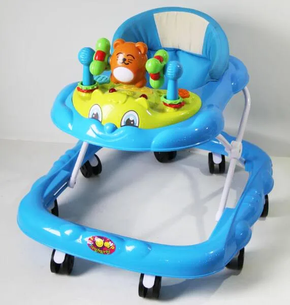 New Style Nice Green safe baby walker for girl baby waker round baby walker  Children Walker with Wheels and Music