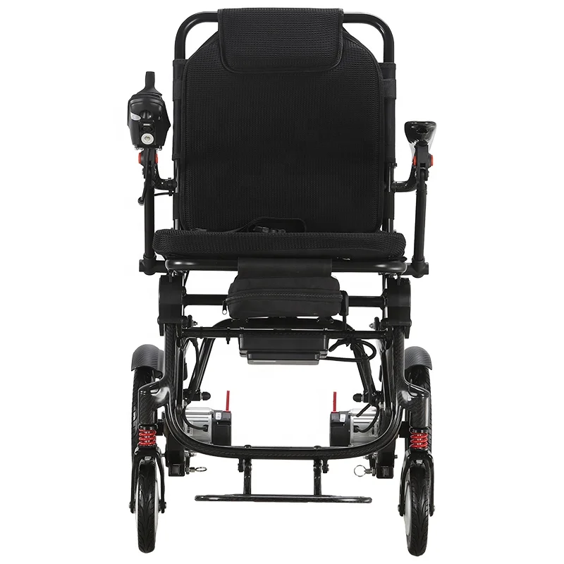 Wholesale Portable Luxury Carbon Fiber Folding Power Wheelchair Foldable Electric Power Wheelchair for Elderly