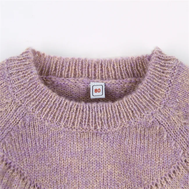 
SE2866 Little Children Girl dress Knitted Frilling Sweater Spring Autumn Clothes 