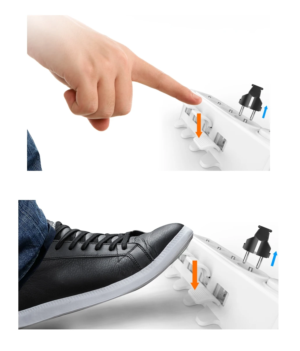 Extension Socket 4 Way On/Off Multiple Power Strip usb Socket