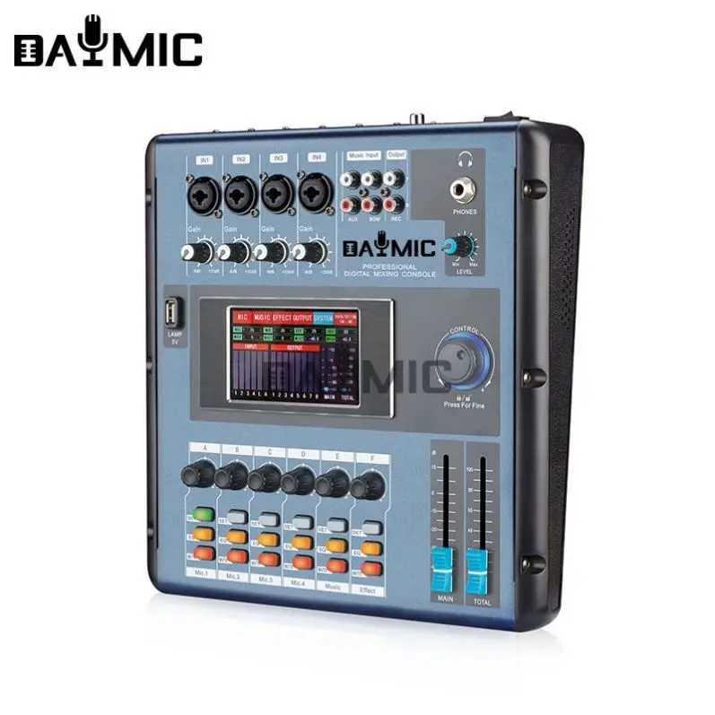 Профессиональный сенсорный экран 6 каналов DJ цифровой аудио консоли микшер для записи