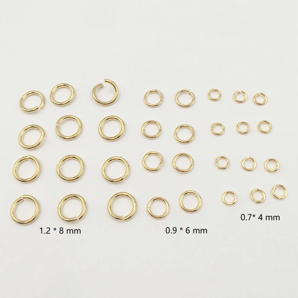 20 Pcs/lot Brass With Real Gold Plating Jewelry Findings Jump Open Ring 4 Mm/6 Mm/8 Mm WHOLESALE BULK DIY Accessories