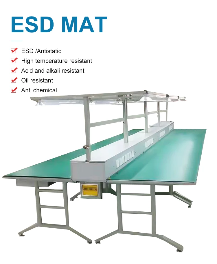 high quality 2mm esd rubber mat antistatic table m 5ft esd mat heat proof workstation mat installation