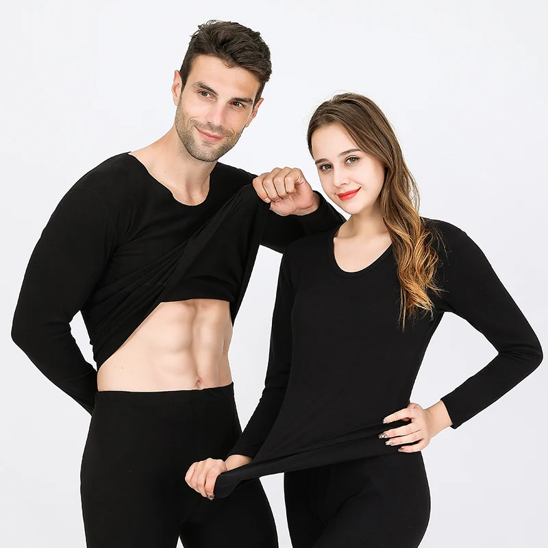 
2 Piece/Set Clothing Men Woman Winter Thermal Suit 37-degree Thermostat Thin Long Johns For Male Female Warm Thermal Underwear 