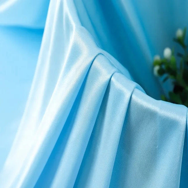 bright Polyester high interlock cloth encryption high gloss fabric knit lining fabric imitation silk pajamas skirt fabric