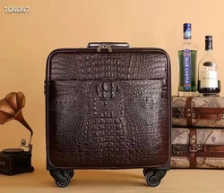 Luxury Real Exotic Leather Genuine Ostrich Skin Leather Luggage Suitcase, luxury leather luggage, Suitcase Real Ostrich