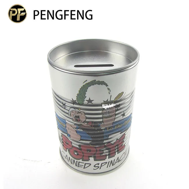 
New arrival unopenable money tin box with custom design 