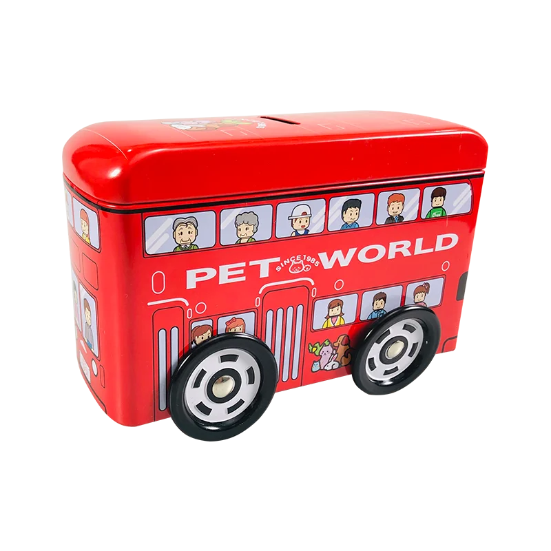
New Gift Decoration Hot Lovely High Quality Small Storage car bus metal tin box 