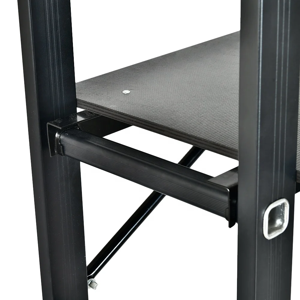 Certified Ladder Multi-use Mini Scaffold Portable 6 Step Ladder Rolling Metal Work Platform