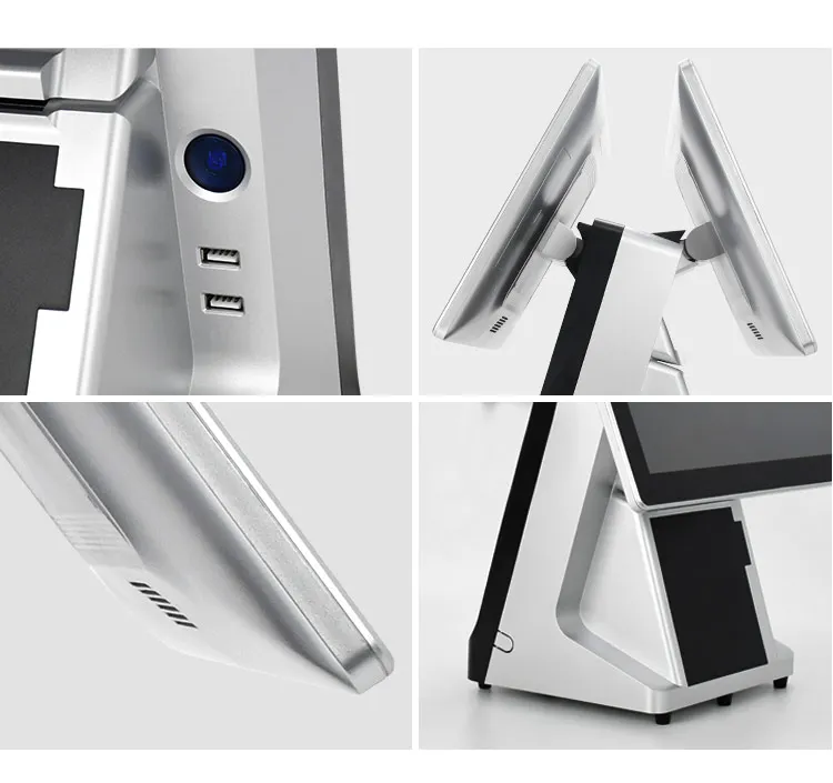 all in one 15.6 inch Pos Android windows 11 Windows capacitive Touch Dual Screen Billing Machine POS with customer display