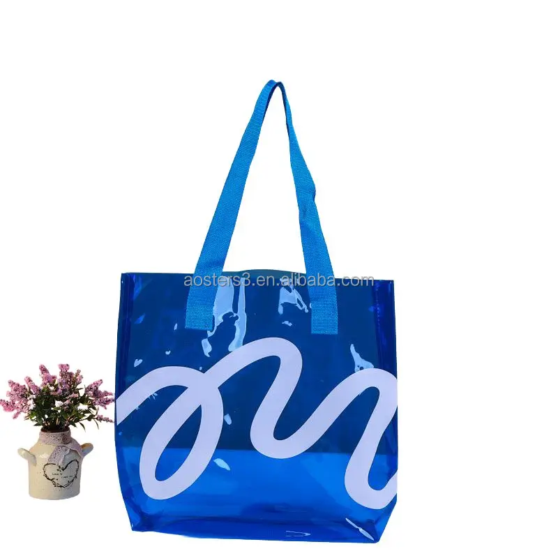 custom shopping tote bag vinyl pvc little neon bag suppliers Plastic Gift Bag
