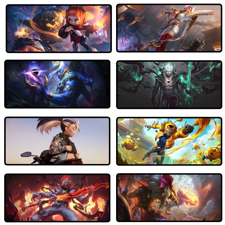 Hot Sale Large Rubber Anti-slip Custom League Of Legends Figure Printed Gaming Mouse Pad