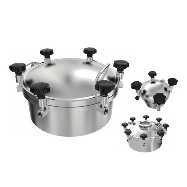 WZ 304 316L Sanitary Stainless Steel Round Water Tank Square Manway Tank Manhole Cover
