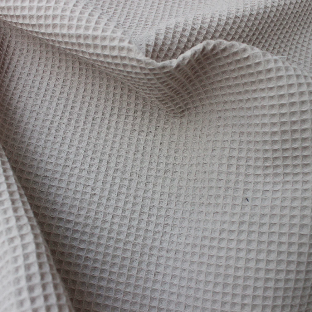 Hot Sale Professional Lower Price 240Gsm Knitted Soft Cotton Polyester Cvc Waffle Fabricfor Hoodie