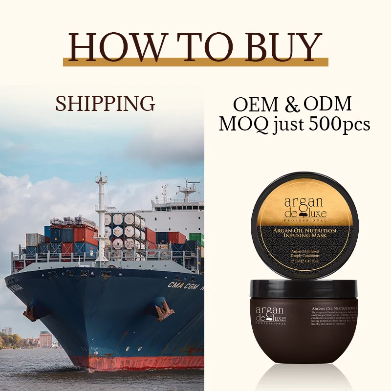 Argan Deluxe morocco Argan Oil Nutrition Infusing Mask 250ml oem odm keratin hair treatment