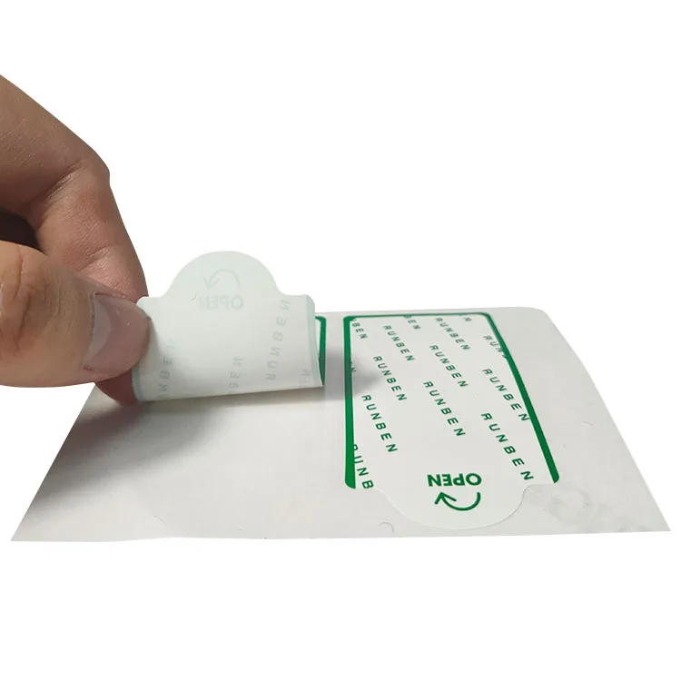 Self adhesive waterproof wet wipe sealing labels removable PP label for wet wipe sealing