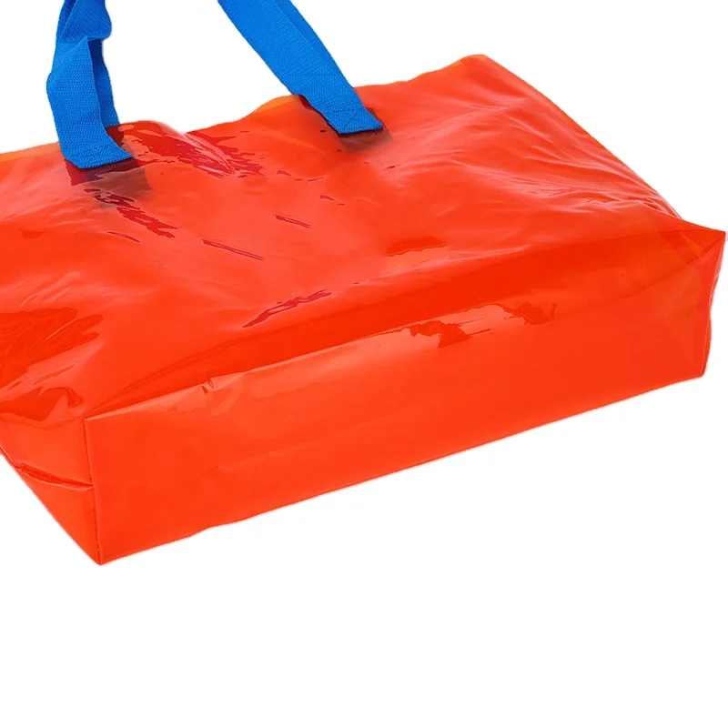 large jelly pvc beach waterproof women shopping tote shoulder clear transparent packing bag wholesale