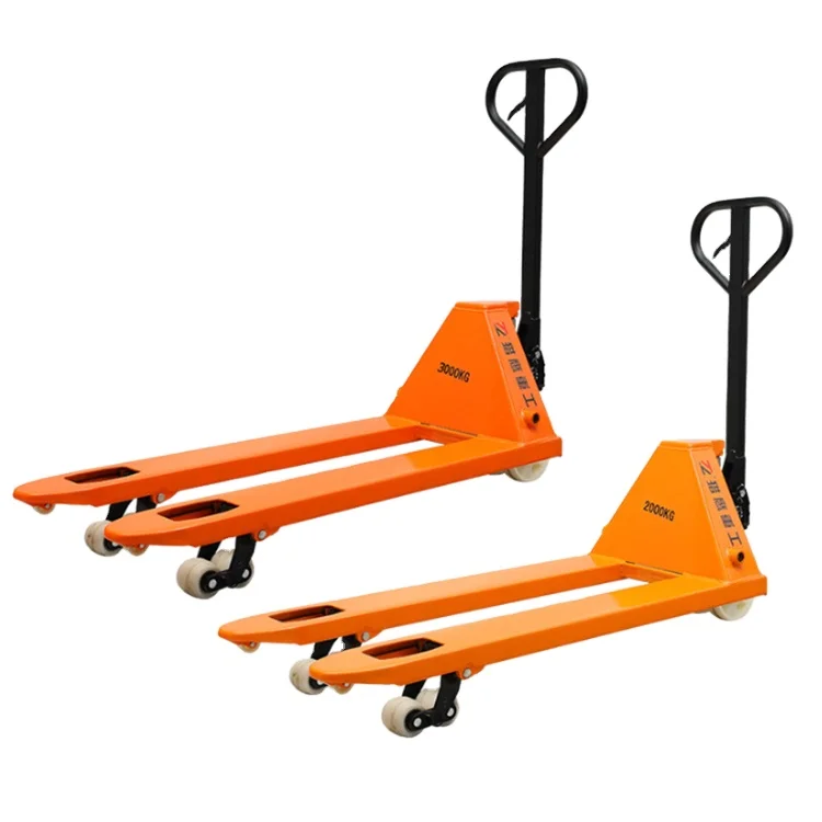 Heavy duty hand pallet truck hand pallet truck with 2.75mm 3.75mm thickness pallet truck trolley