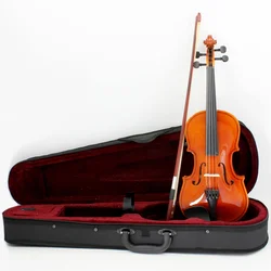 Elegant Design 1/2 1/4 Violin Set Starter Violin Kit 3/4 Violin Set Natural Varnish Fiddle for Kids Beginners Students