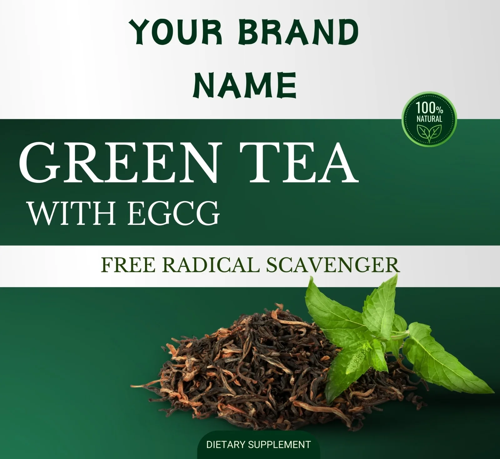 Private Label OEM Service Green Tea with EGCG Extract Capsules at Lowest Price