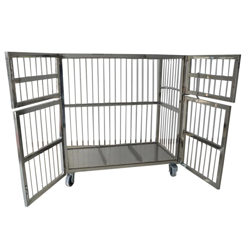 Commercial Lockable Storage Pallet Cage Container Stainless Steel Wire Mesh Security Cage Durable Foldable Trolley Outdoor