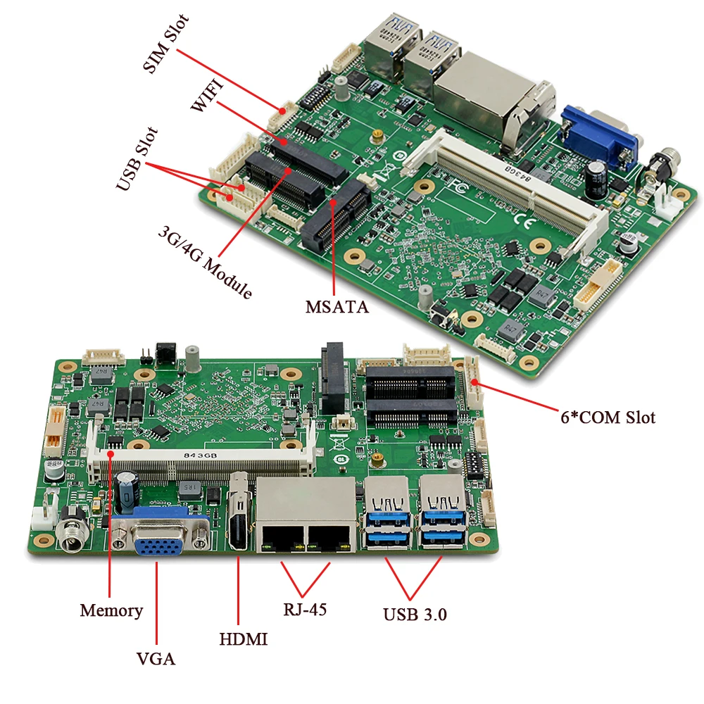 XCY промышленный компьютер J1900 четырехъядерный 2 ethernet 6 RS232 встроенный ПК безвентиляторный