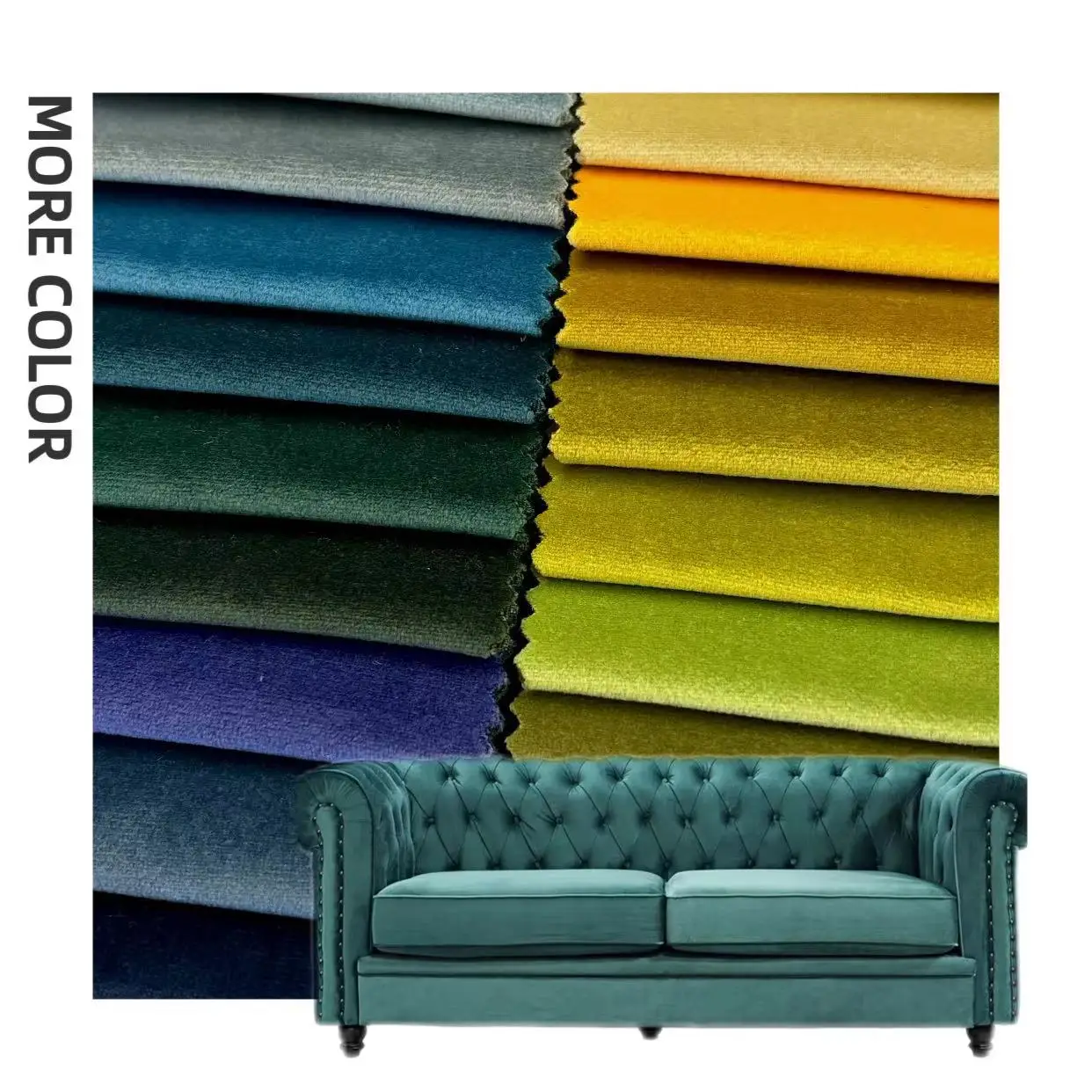 Cheap Shiny Velvet Upholstery Sofa Fabric 100%Polyester Luxury Holland Velvet High Quality Furniture Fabric