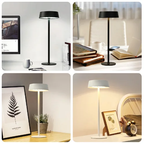 Nordic simple LED cordless table lamp rechargeable desk light hotel commercial bar table light touch dimming wireless lamp