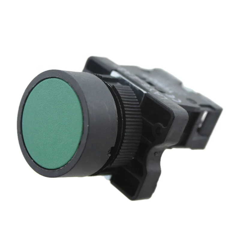 
Hot sales for machine tool LAY5-EA31 plastic green flush button switch with self reset spring return 
