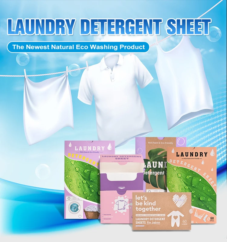 New Trending Plant Extract Based Biodegradable Eco-strips Laundry Detergent Sheets Household Cleaning Products