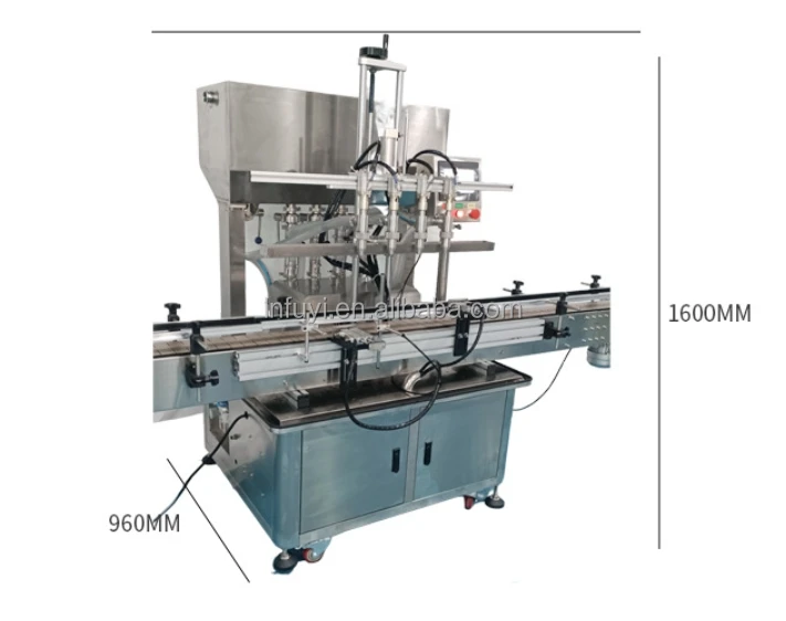 Automatic 4 head  servo gear pump liquid filling line