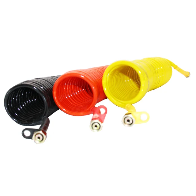 Recoiled Pneumatic Air Hose Trailers Plastic Round Pipe Spiral Tube Explosion Proof Tubing