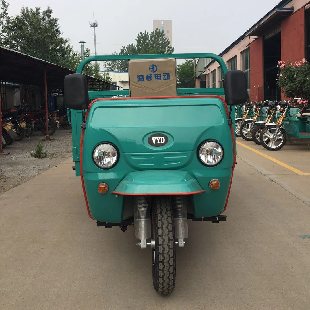 HONGDI Brand Heavy Duty Large Cargo Box 2 Ton Load Capacity 3 Wheel Freight Cargo Tricycle For Agriculture