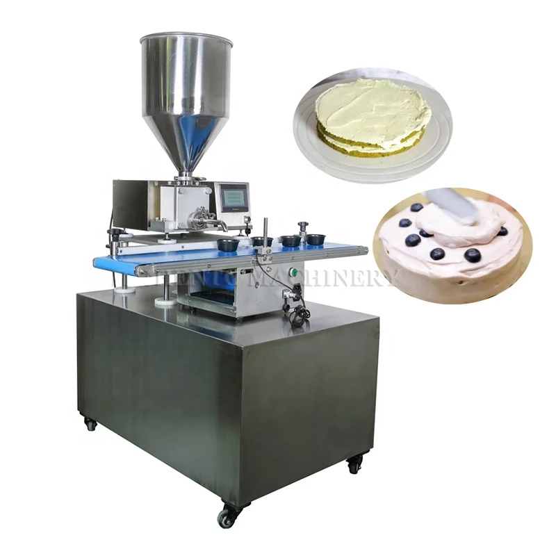 Professional Supplier Automatic Cake Icing Machine / Birthday Cake Making Machine / Cake Cream Coating Machine