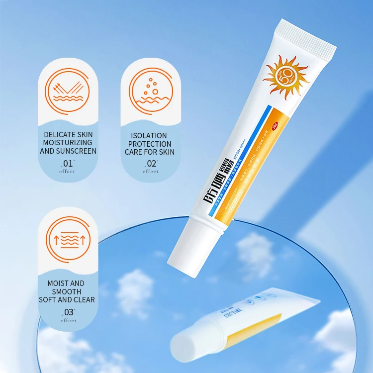 EBUG OEM Private Label Spf 50 Sunscreen Cream Moisturizing Light Isolation Wholesale Sun Block Sunscreen 20g