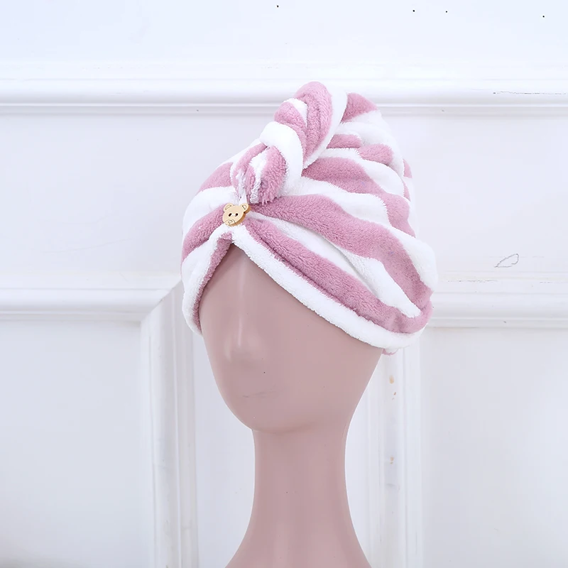 Cheap Wholesale Quick Drying waffle hair towel wrap for women