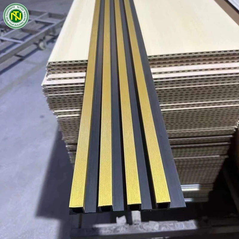 Plastic Board Ceiling Decoration WPC Ceiling Board Background Wall Panel WPC Wood Modern Moisture Proof Waterproof Strip CN;GUA